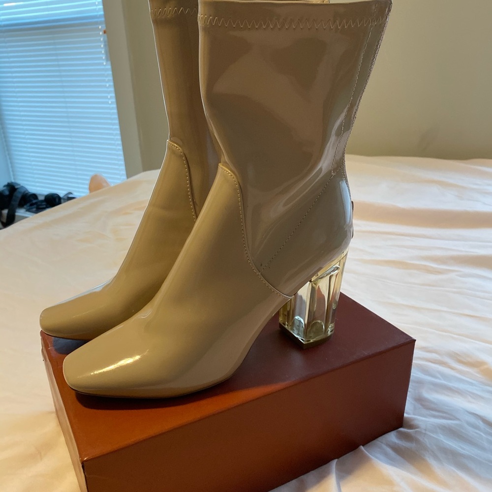 Tan Perspex boots